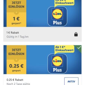 lidl: 1€ Rabatt ab 20€ Einkaufswert