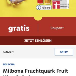 Lidl: gratis Milbona Fruchtquark Fruit King Safari zum Weltkindertag ab 35€ Einkaufswert