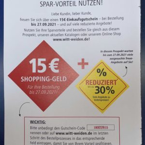 Witt Weiden 15 Euro Gutschein ab 40 Euro Bestellwert