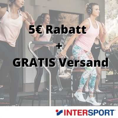 Intersport: 5€ Gutschein + Gratis Versand (MBW 10€), z.B. Adiletten für 10,90€