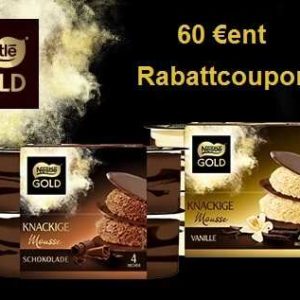 Couponplatz: Nestlé Gold Knackige Mousse für 1,19€ statt 1,79€ bei real dank 60 Cent Rabattcoupon