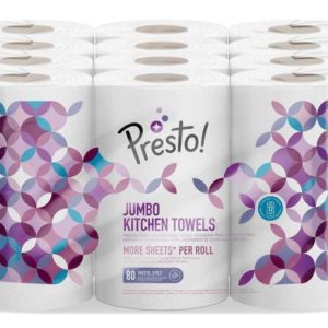 Küchenrolle Presto 18 Rollen á 80 Blätter (3-Lagig) für 12,25€