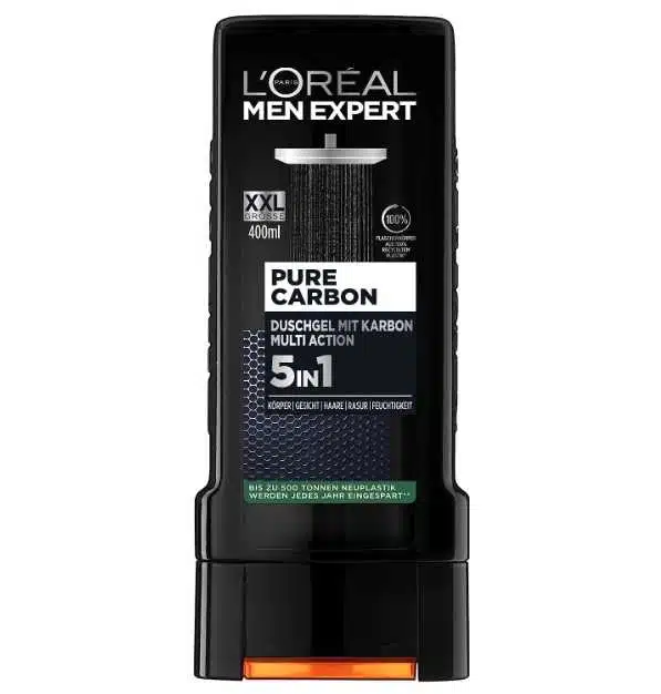 L‘Oréal Men Expert 5in1 Pflegeset Gegen Unreinheiten – Mit Duschgel, Deo, Peeling & Creme