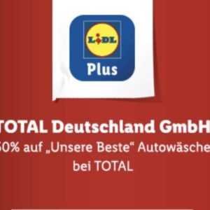 TOTAL Autowäsche "Unsere Beste" für 6,49€ (mind. 50% zum regulären Preis)