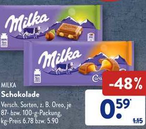 bis 28.5.: 2x Milka Tafeln je 39 Cent bei Aldi Süd mit smhaggle (auch am 30.5. noch Rabatt)