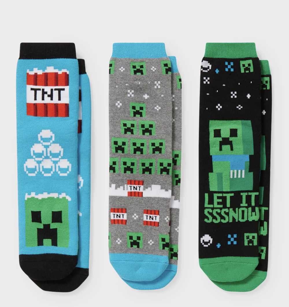 3er Pack Minecraft Socken für 3,99€ (statt 7€) - C&amp;A - Filialabholung