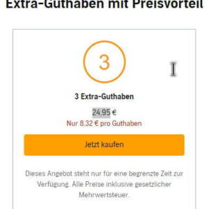 Audible: 3 Extra-Guthaben mit Preisvorteil (€8,32 statt €9,95 pro Guthaben)