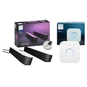PHILIPS Hue White &amp; Col. Amb. Play Doppelpack Lightbar + Netzteil + Bridge