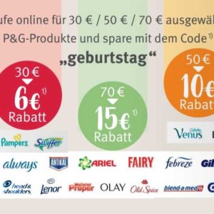 Rossmann: Procter & Gamble Produkte kaufen und bis zu 15€ Rabatt erhalten (nur online bis 27.05.2022)