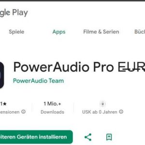 Google Playstore: PowerAudio Pro für 0,09 Euro