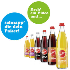 Gratis Sinalco-Produktpaket für selbstgedrehtes Video
