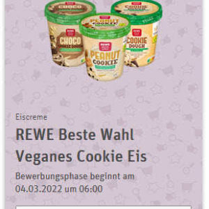 Neuer REWE Produkttest Veganes Cookie Eis