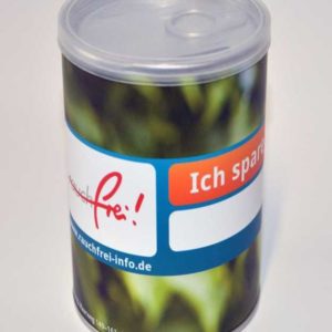 Kostenlose Rauchfrei-Spardose von der BZgA