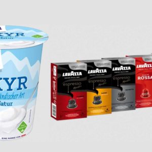 2x Rewe Produkttest - ja! Skyr Natur & Lavazza Kaffeekapseln (Bewerben bis 21.08.2022)