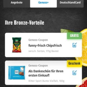 Dankeschön in der Edeka App Südwest