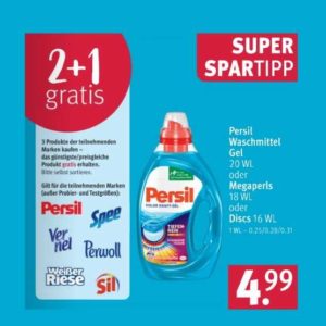Rossmann: 3 für 2 Aktion beim Kauf von Henkel Produkten der Marken Persil / Spee / Vernel / Perwoll / Weißer Riese / Sil
