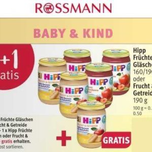 Rossmann: 5 &#043; 1 Gratis Aktion - HIPP Früchte Gläschen (bis 06.04.2023)