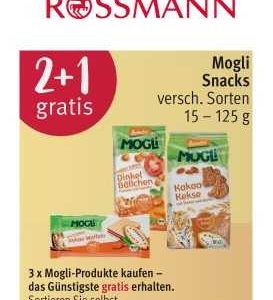 Rossmann: Mogli Snacks 2+1 Gratis Aktion (07.02. - 11.02.2022)