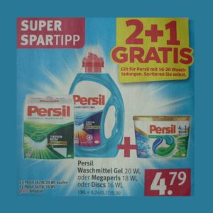 Rossmann: 2 + 1 Gratis Aktion - Persil Waschmittel 16/18/20 WL (bis17.12.2021)