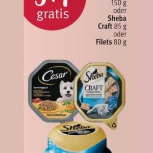 Rossmann: 5&#043;1 Gratis Aktion für Sheba Craft / Filets (25.04. - 29.04.22)