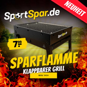SportSpar: klappbarer Grill "Sparflamme" für 7,99€ zzgl. Versand