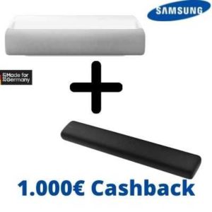 1000€ Cashback bei Samsung: Samsung The Premiere LSP9T + 5.0.-Kanal Soundbar HW-S60A für eff. 5.098€ (statt 5.725€)