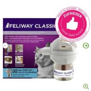 Geld zurück Garantie bei Unzufriedenheit mit Feliway Artikeln!