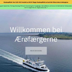 Überfahrt mit Fähre kostenlos (DK)
