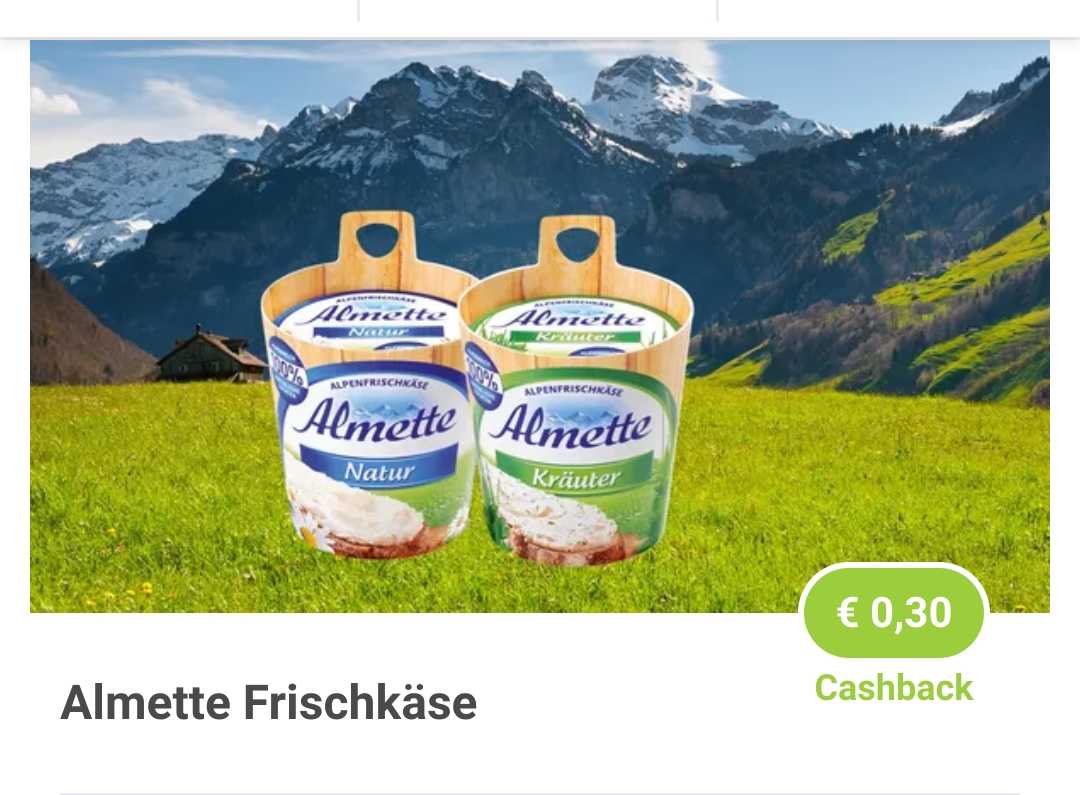 Almette Frischkäse (150g) für effektiv 0,47€ [Netto + Marktguru]