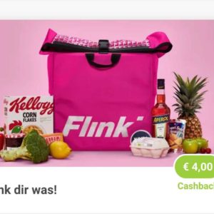 4€ Cashback für Flink (Lebensmittel-Lieferservice) über Marktguru