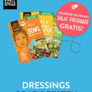 GRATIS TESTEN 8x Just Spices Dressings (01.01.-31.12.2021)