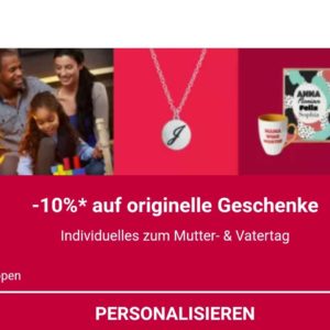 ebay 10% Rabatt auf Geschenke zum *Mutter- & Vatertag* bis 12.05.21