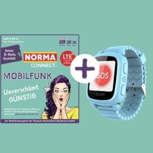 Elari Kidphone 2 Kindersmartwatch inklusive Norma Connect Startpaket mit 10€ Startguthaben