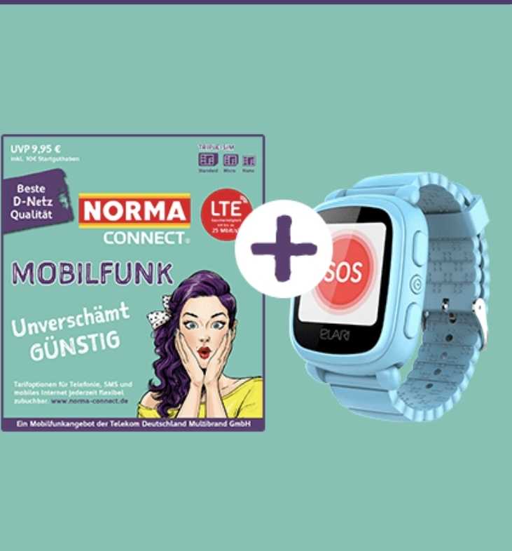 Elari Kidphone 2 Kindersmartwatch inklusive Norma Connect Startpaket mit 10€ Startguthaben