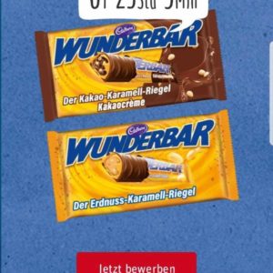 GRATIS TESTEN bei Rewe: Wunderbar Riegel (1 von 3.000 Produkttester)