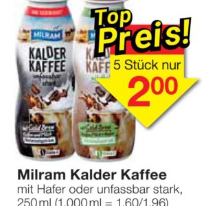 0,40€/Stück: Milram Kalder Kaffee 250ml [5 für 2€] Jawoll-Filialen