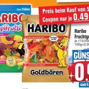 Haribo Fruchtgummi 0,49€/Packung bei Kauf von 5 Stück [Edeka]