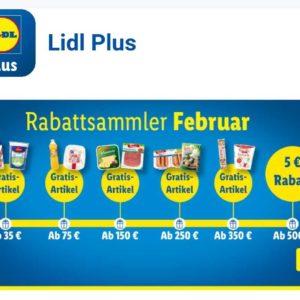 Gratisprodukte mit der Lidl App im Februar