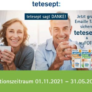 Gratis Emaille Tasse beim Kauf von 2x tetesept Laktase