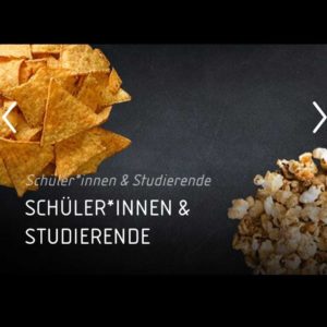 Kostenloses Popcorn-Upgrade von Groß auf Jumbo MaxXimizer im CinemaxX für Schüler &amp; Studenten