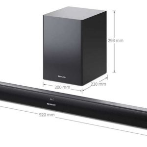 Sharp HT-SBW202 2.1 Soundbar + drahtloser Subwoofer | 99,99€ statt 128,91€ | USB, HDMI, Bluetooth