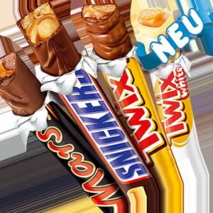 GRATIS testen: Snickers, Twix oder Mars als Sticks