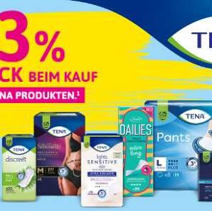 2 Tena Produkte kaufen und 33% Cashback erhalten