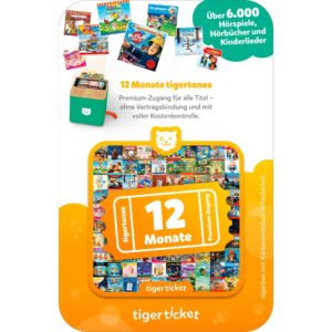 tigerticket zur tigerbox Streaming-Abo für Hörspiele und Kinderlieder für 58,89 € (statt 76,99 €)