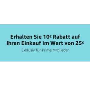Amazon Prime: 10€ Gutschein ab 25€ MBW über Amazon Assistant