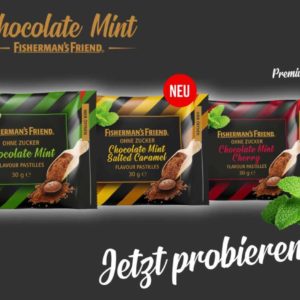 GRATIS *Fisherman’s Friend Chocolate Mint* gratis testen vom 01.01. – 31.03.2022