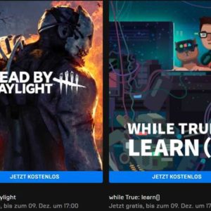 endet ⏰ GRATIS 2 Spiele "Dead By Daylight" + "while True: learn()" kostenlos im Epic-Games-Shop