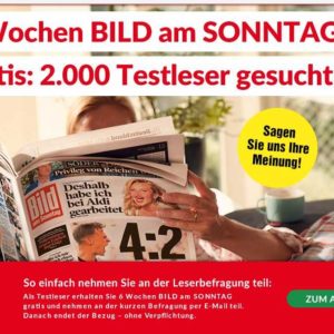 GRATIS 6 Wochen Bild am Sonntag kostenlos -selbstkündigend-