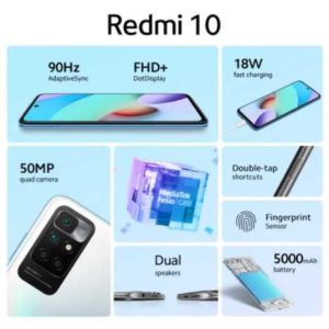 Xiaomi Redmi 10 mit NFC (6,5&#034; FHD; 90 Hz, 4/64GB; 50 MP Quad-Cam; 5.000 mAh) für 132€ statt 169€