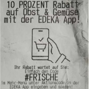 *10% Rabatt auf Obst & Gemüse* bei Edeka Nordbayern-Sachsen-Thüringen mit der Edeka App bis 30.04.2022